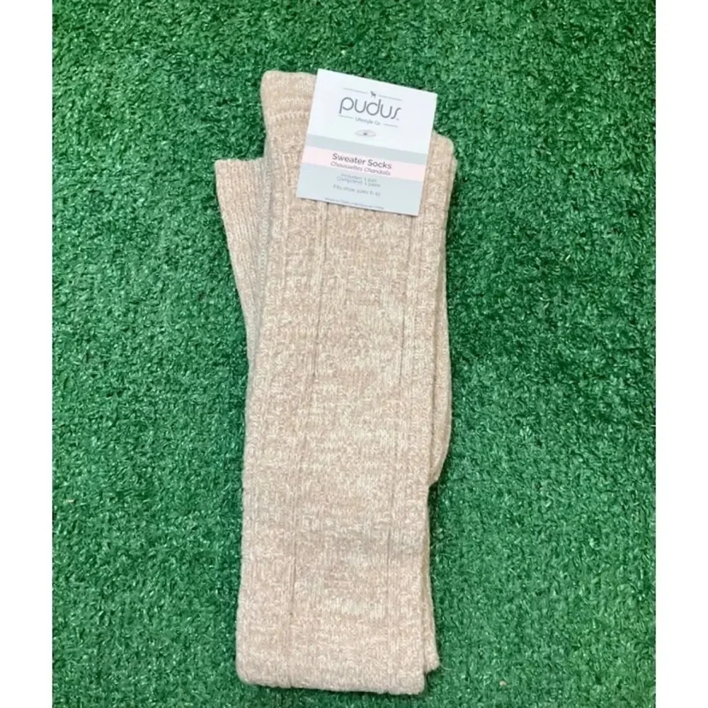 Cream Sweater Socks